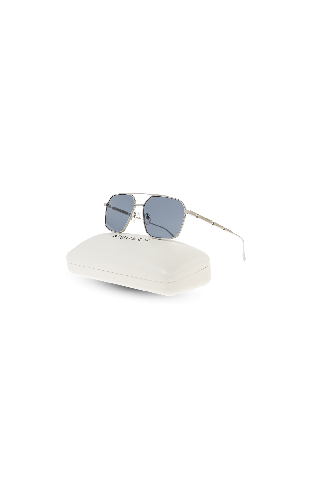 サングラス ALEXANDER MCQUEEN SILVER L SUNGLASSES Silver Sunglasses Alexander McQueen - Vitkac Canada